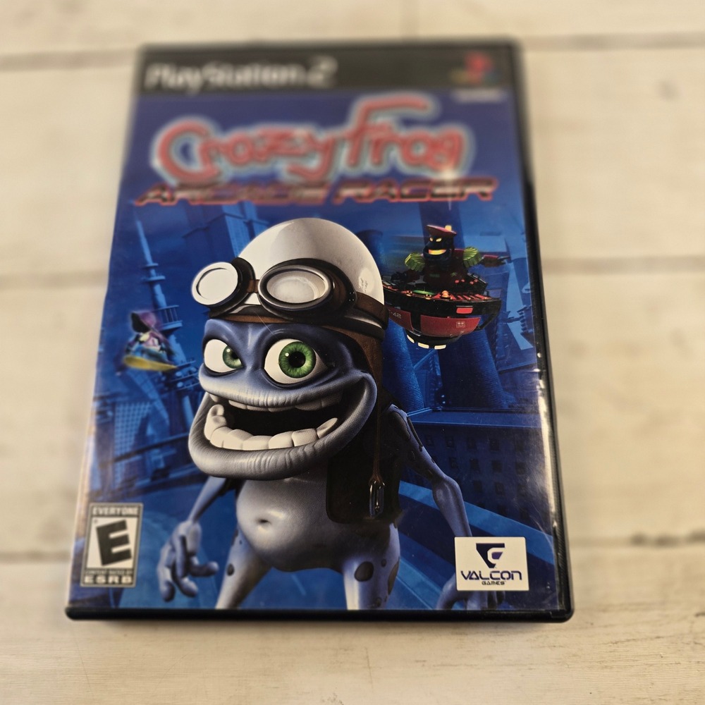 Crazy Frog Arcade Racer Sony PlayStation 2 PS2 Valcon Games CIB Blue Disc NTSC